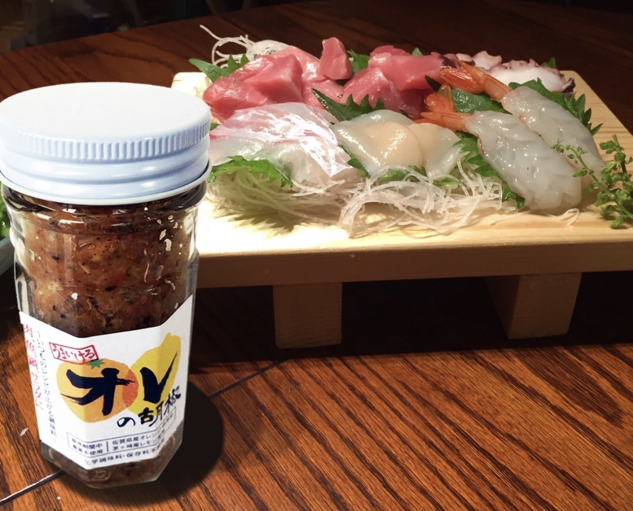 with sashimi
